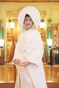 写真:白無垢綿帽子の花嫁2